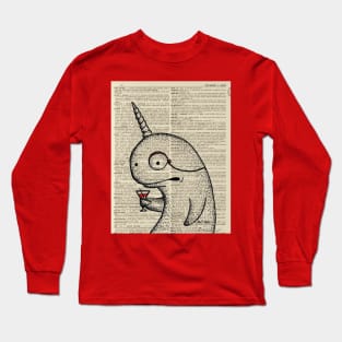 Narhwal with Monocle Long Sleeve T-Shirt